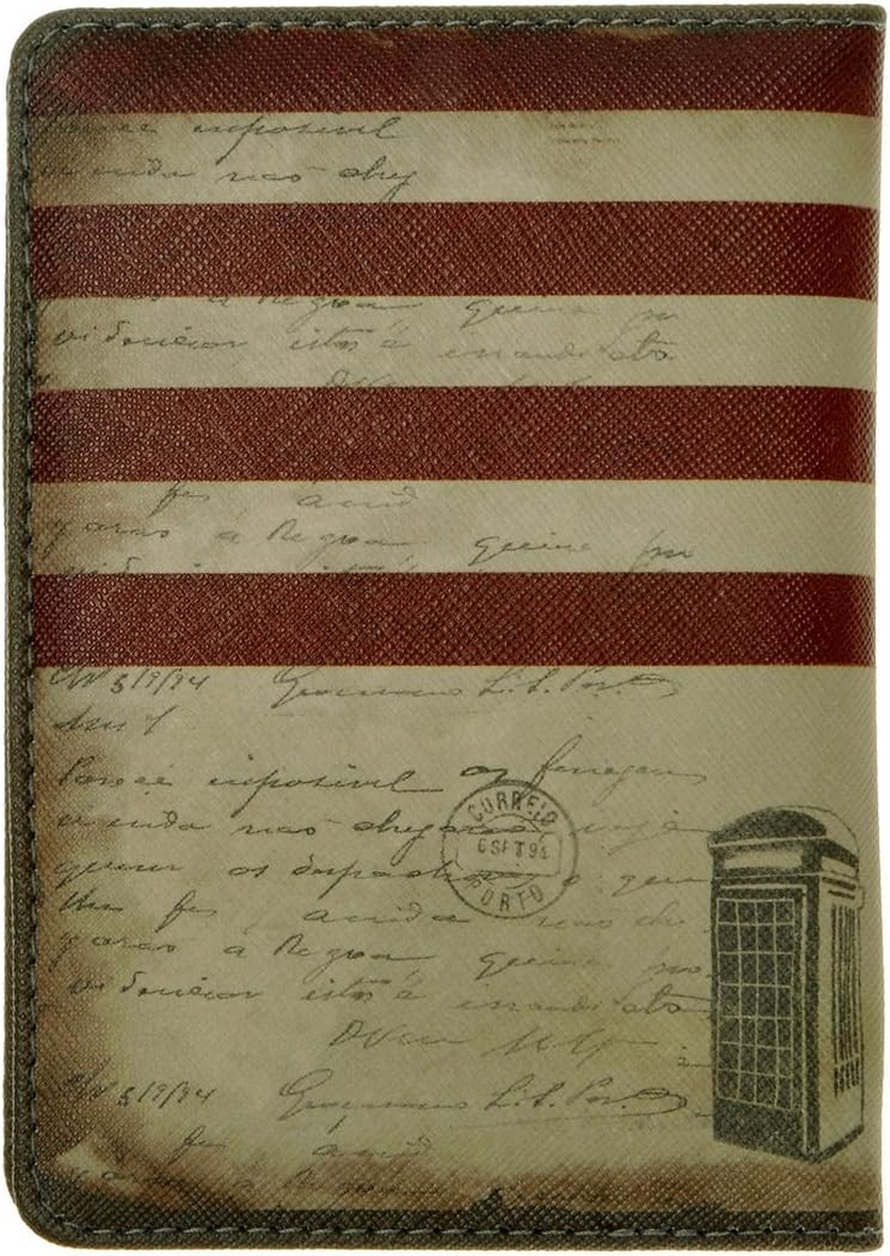 ZLYC Vintage Novelty PU Leather Travel Wallet Passport Holder Case Waterproof Cover image number 5