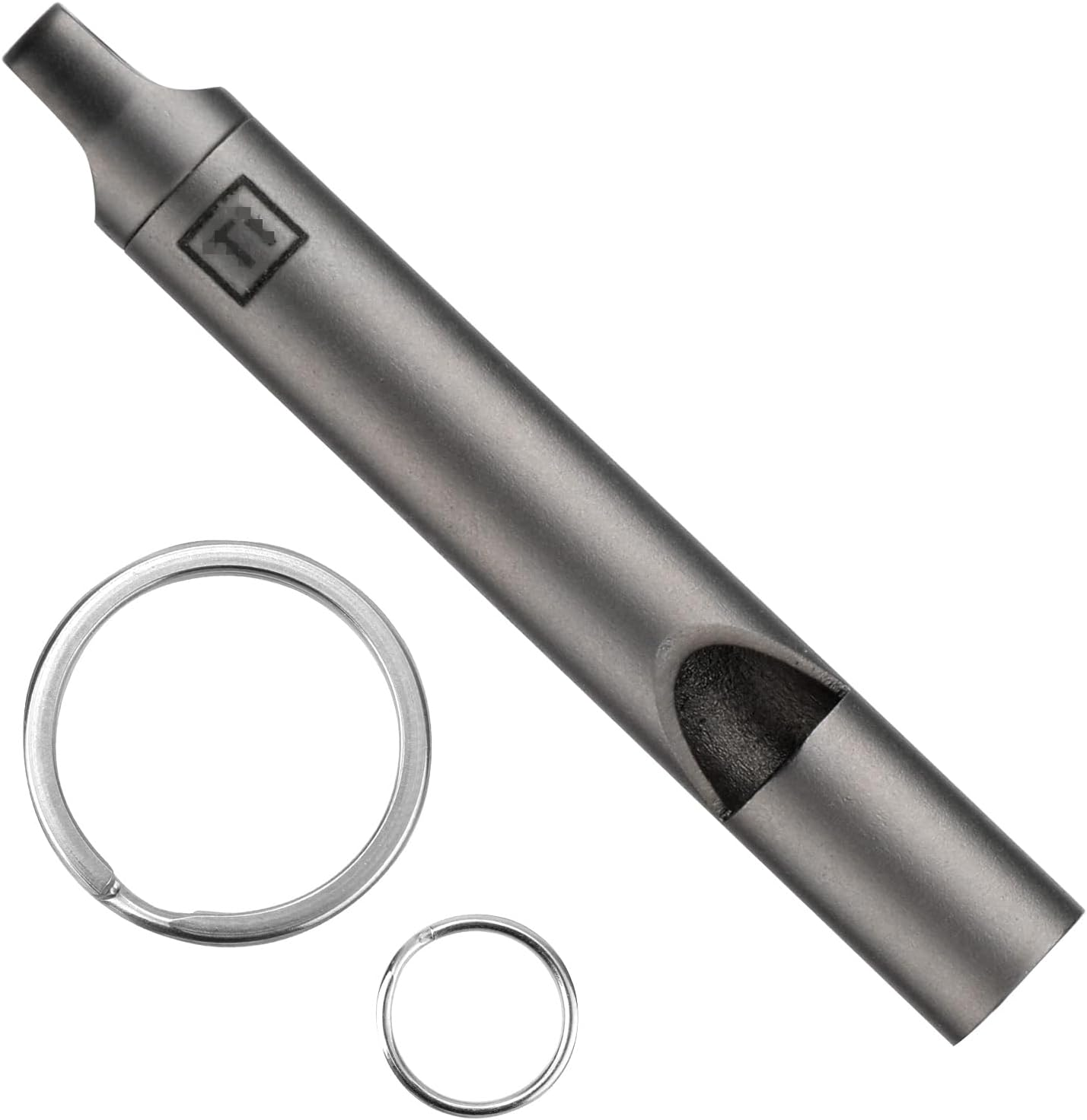 Gosknor Emergency Whistle, Titanium Dog Training Whistle with 2 Keychain Rings Survival Loud Whistle for Outdoor Camping Hiking Boating Whistle image number 6