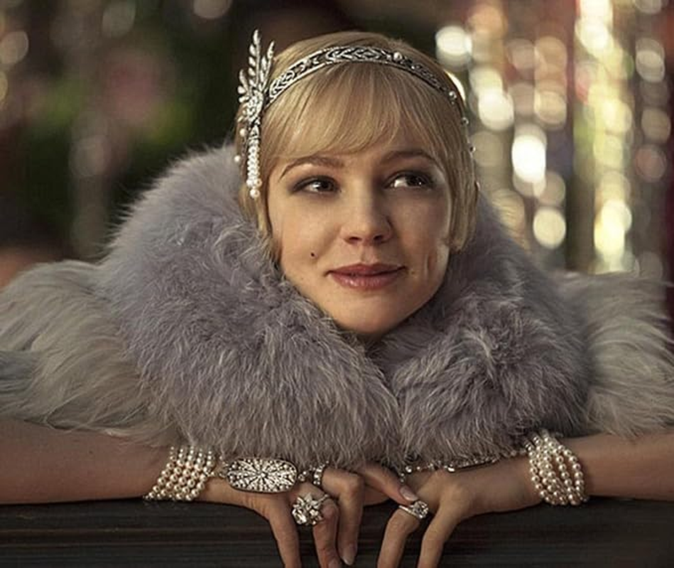 1920S Flapper Rhinestones Pearls Feather Headband Vintage Gatsby Headpiece Crystal Hair Headband for Party Festival Wedding Costume - Gold With Feather image number 5