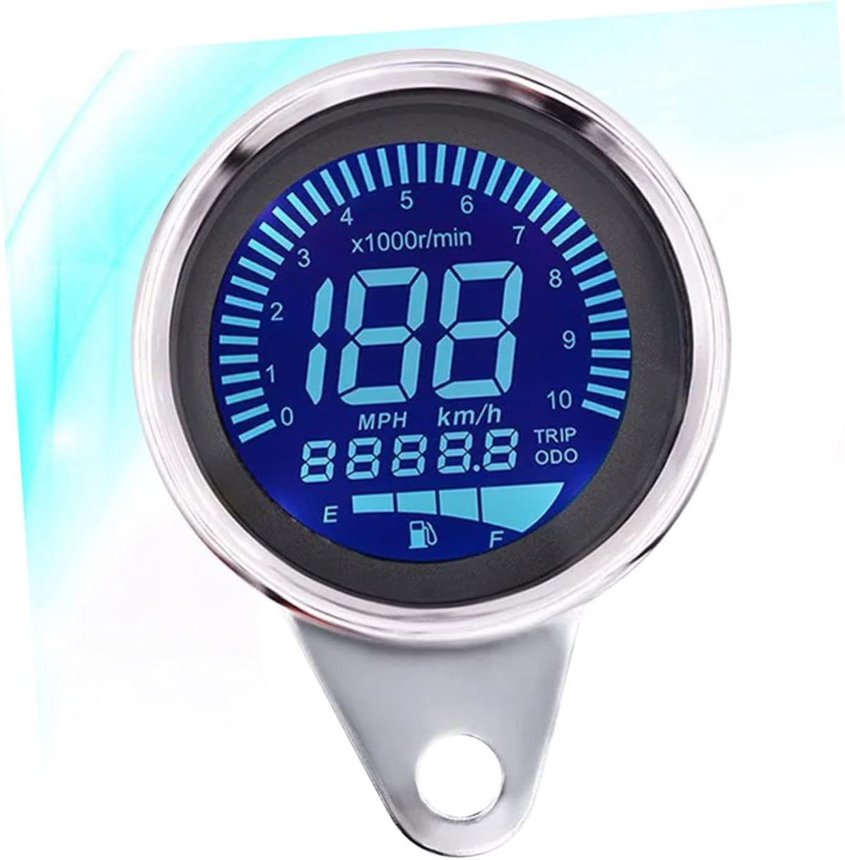 Mikinona Retro LCD Motorbike Tachometer Odometer Universal Instrument for Mechanics Made of Material 7 Speed Readings