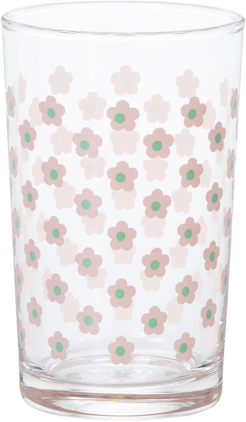 ADERIA 1975 Retro Cherry Blossom Grass with Stems, 10.0 Fl Oz (305 Ml), Gift Box, Made in Japan, Cup, Wedding, Celebration, Beer, Stylish, Present, Popular, Ranking Glass, Sake, Birthday, Female Set,