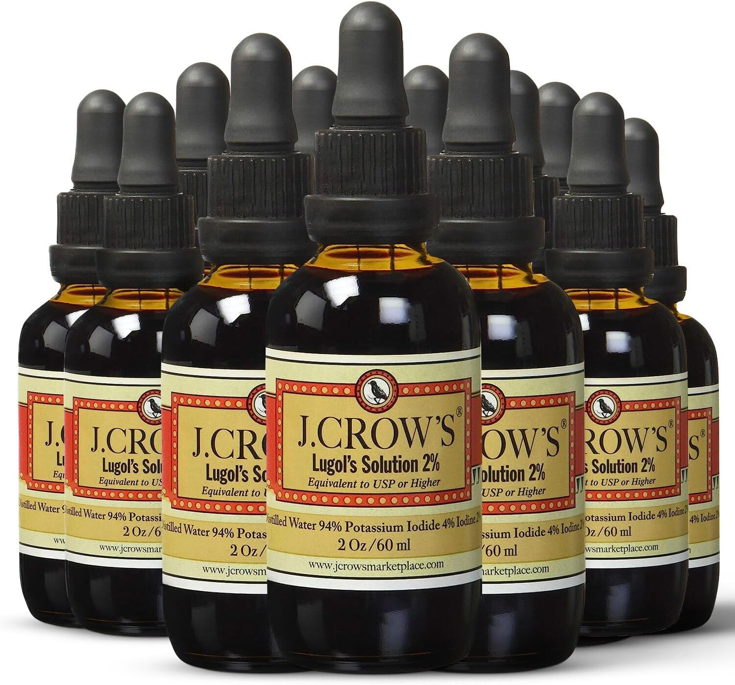 J.CROW'S&reg; Lugol'S Solution of Iodine 2% 2 Oz Three Pack (3 Bottles) image number 3