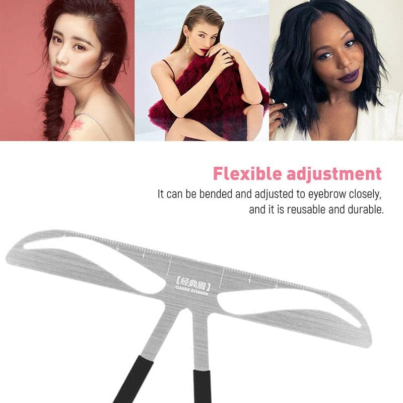 AIMALL Brow Stencil Shaper Tattoo Eyebrow Kit Ruler 3D Balance Template Makeup Tool for Makeup Artists and Beginners image number 6