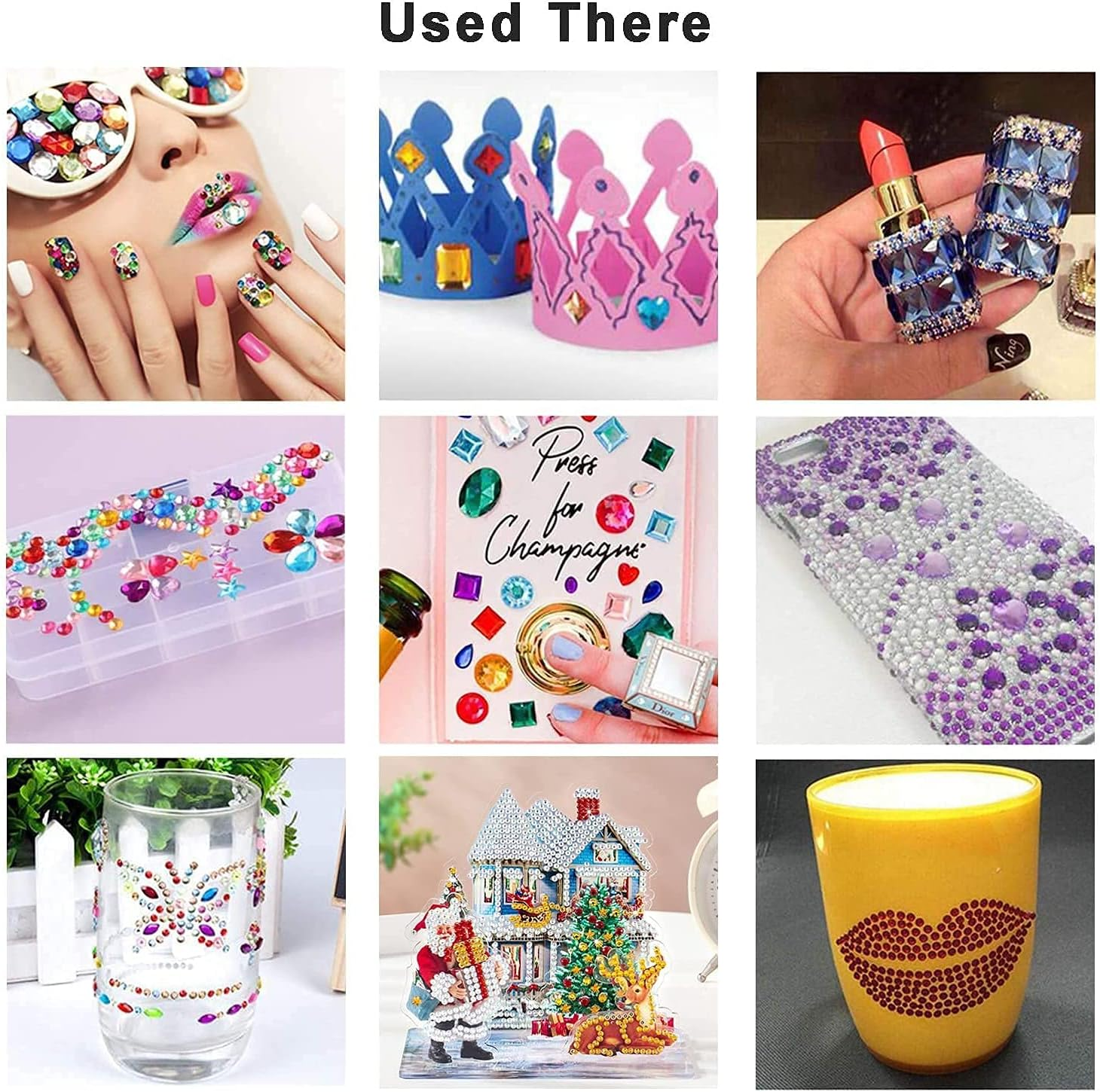 Gem Stickers 1200+ Self Adhesive Jewel for Crafts Sparkly Flatback Rhinestone Stickers Crystal Sticker for Kids DIY image number 5