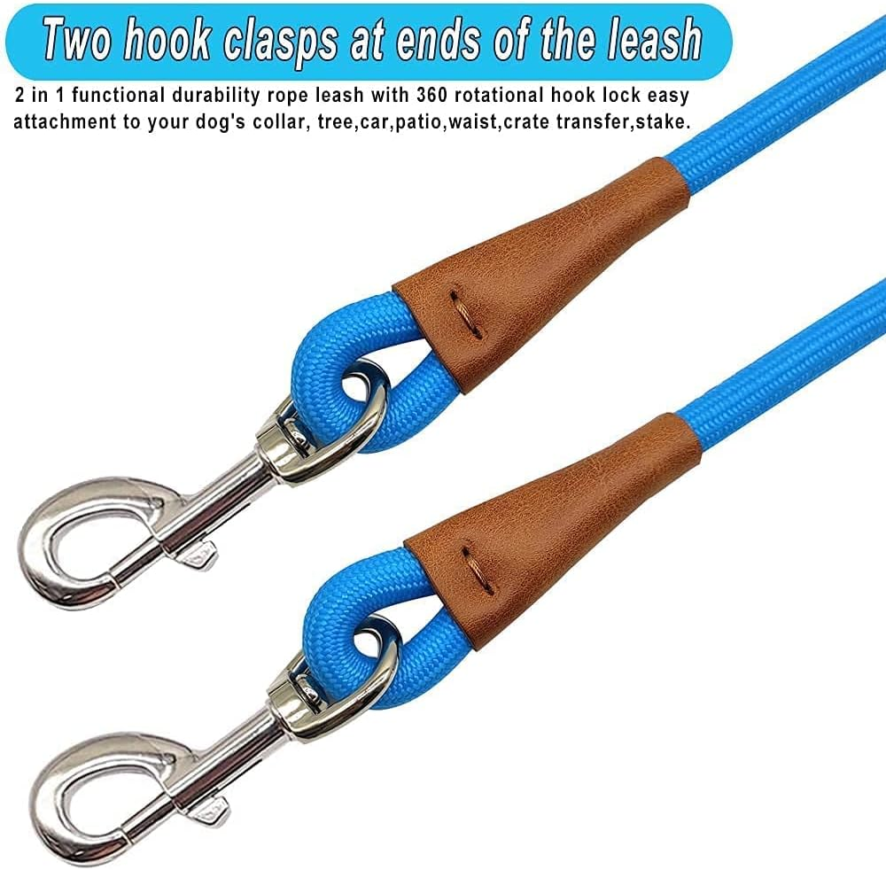 YUCFOREN 6 Foot Dog Tie Out Rope Leash, Training Tie down Heavy Duty Climbing Nylon Basic Leash for Camping, Indoor, Outdoor and Front Yard image number 6