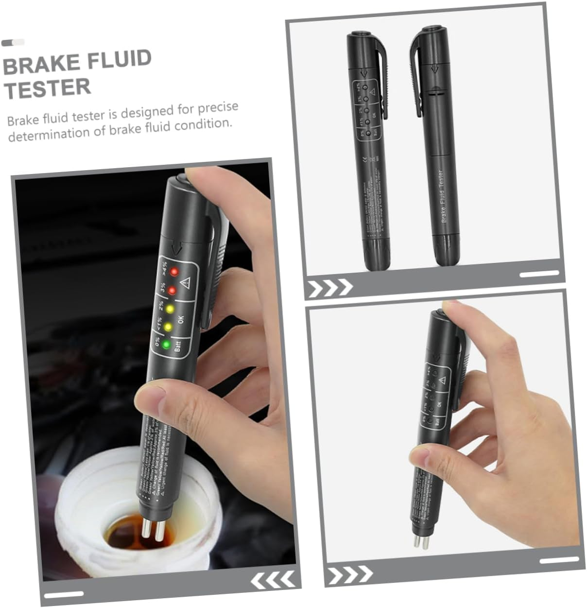 BELLIFFY Brake Fluid Tester Pen Compact Brake Liquid Test Tool Non-Battery for Automotive Applications Accurate image number 5