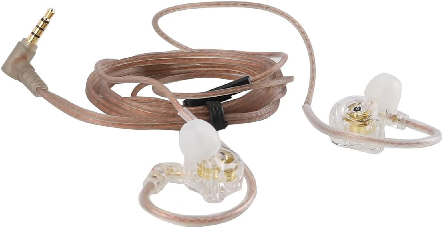 Laroal in Ear Monitors for Musicians, IEM Earbuds, Earphones with Deep Bass, Driver, over Ear Headset for Musicians Stage (Clear with Microphone) image number 1