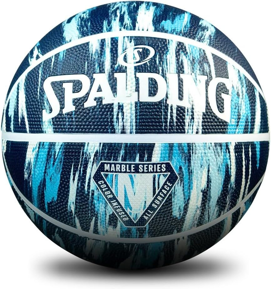 Spalding Marble Series Blue & Navy Outdoor Basketball Size 7 image number 2
