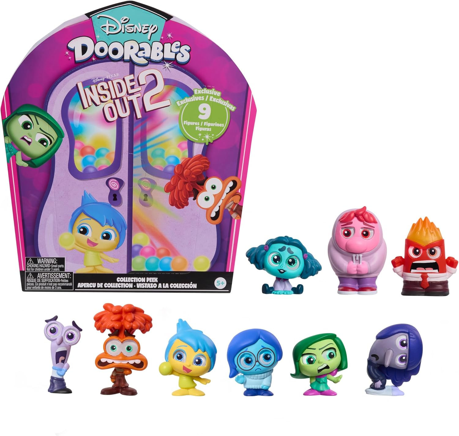 Disney Doorables inside Out 2 Collection Peek, 9 Exclusive 1.5-Inch Collectible Figurines, Kids Toys for Ages 5 up by Just Play image number 5