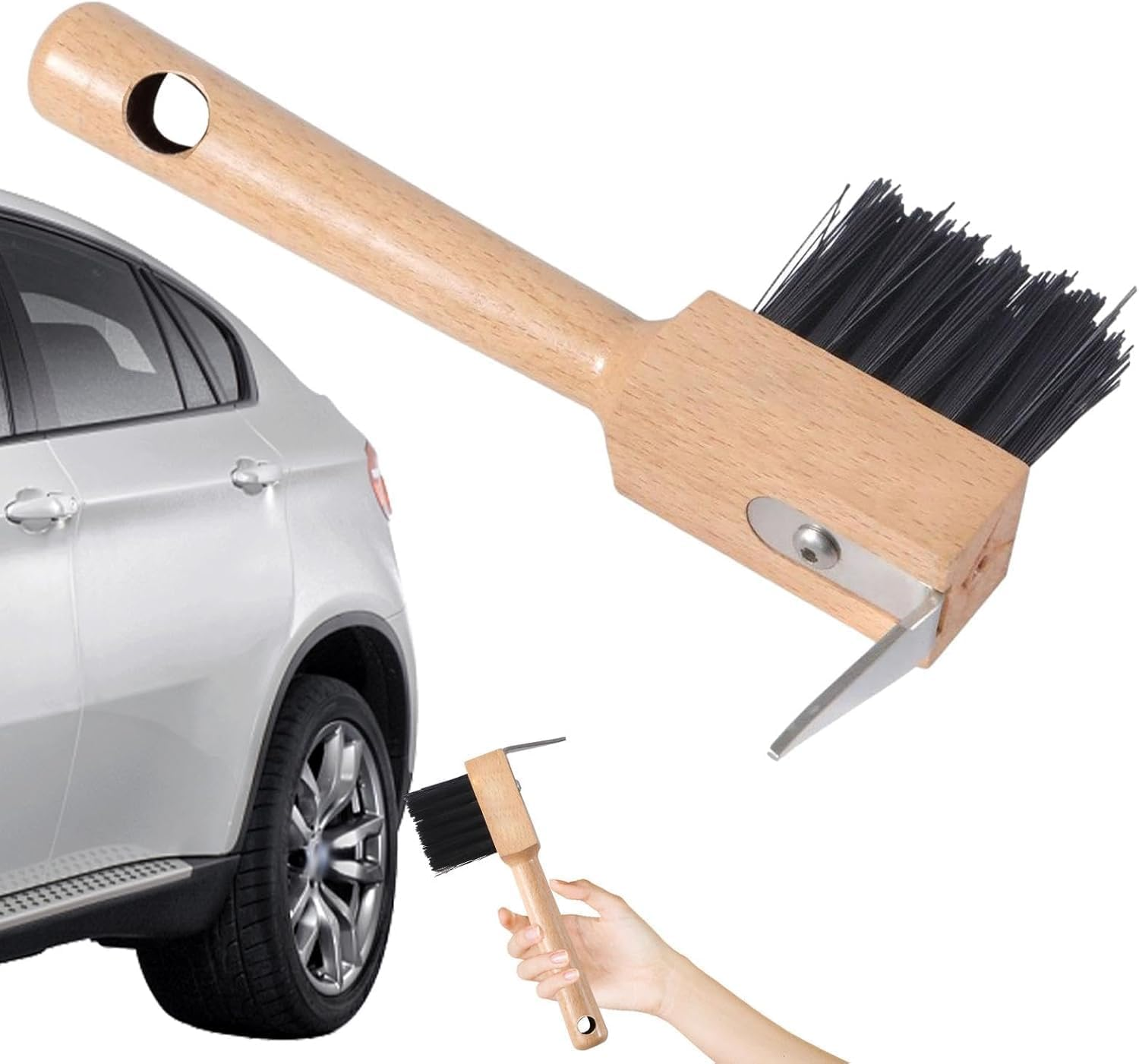 Hoof Pick - Equestrian Cleaning Tool, Hoof Care Picks for | Rubber Hoof Pick with Brush, Heavy Duty Metal Hoof Scraper, Robust and Textured Horse Grooming Kit For