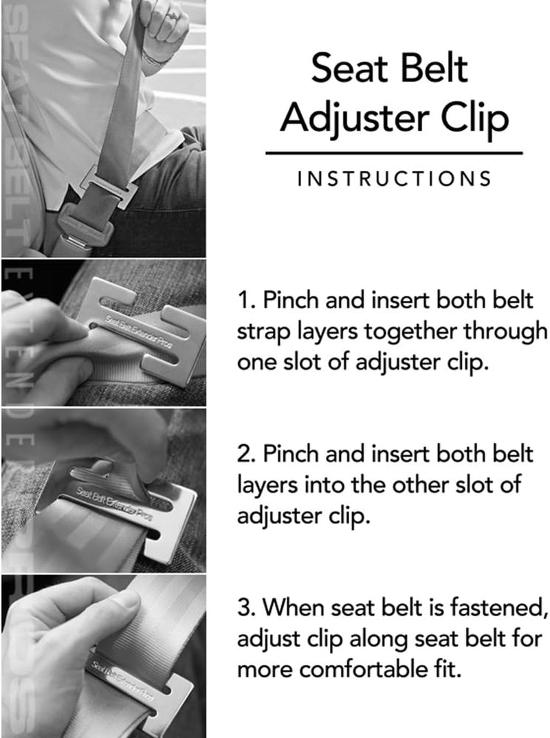 Frankie Seat Belt Adjusting Clip (Metal, 2-Pack) by Seat Belt Extender Pros image number 4