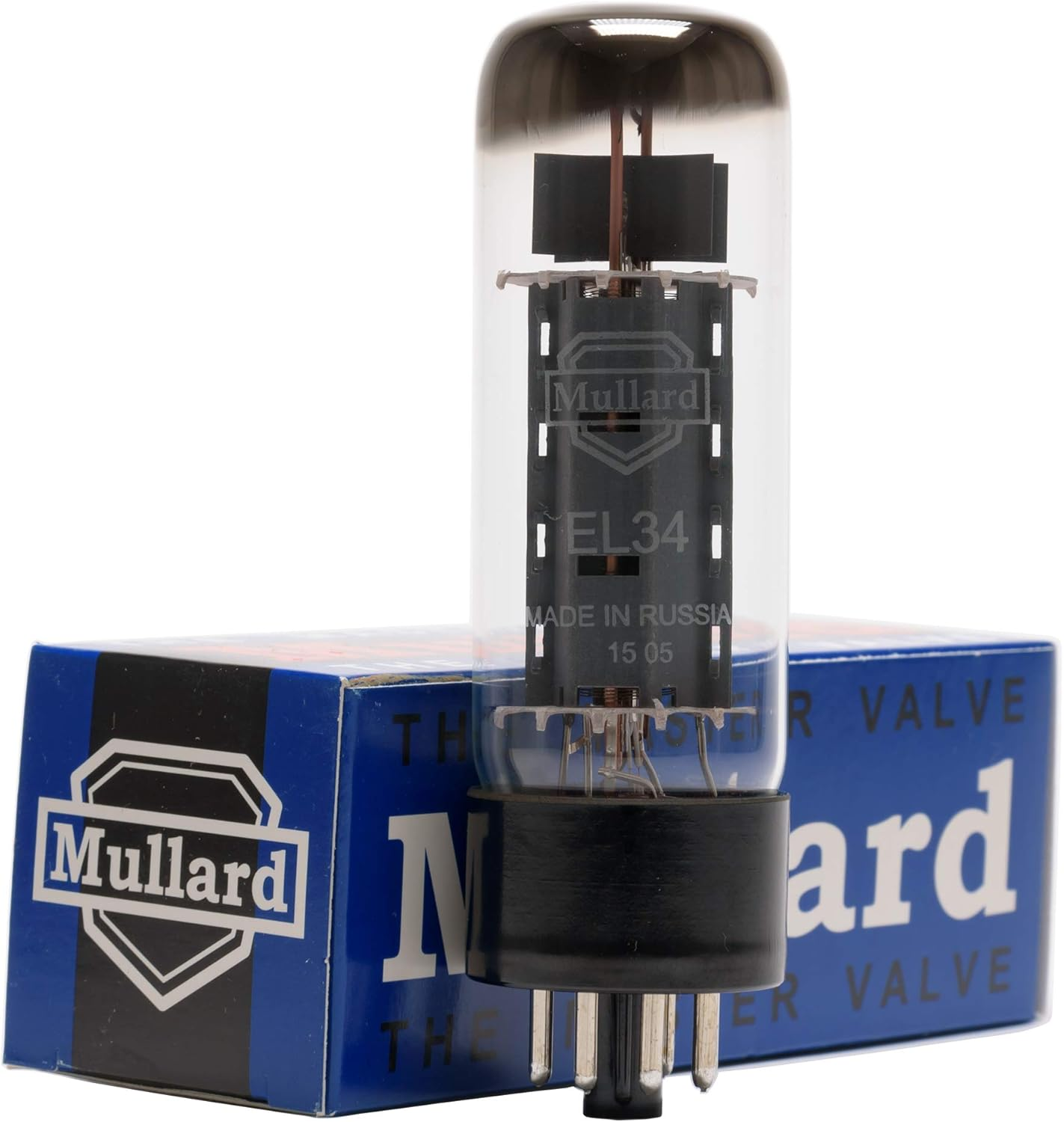 Mullard EL34 /MP Matched 2-Piece Straight/T Bi-Thermal 5-Pole Tube image number 1
