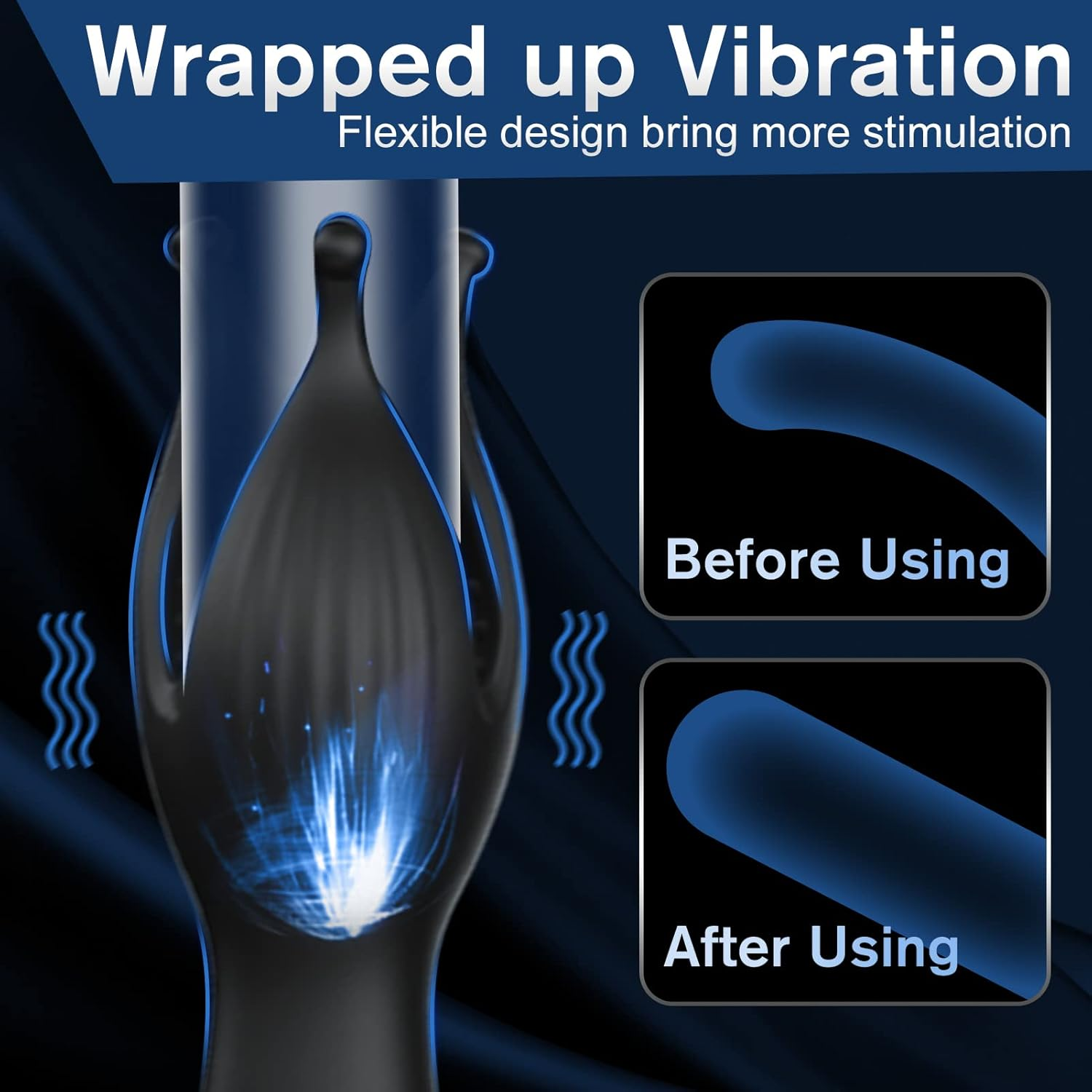 Vibrating Male Masturbators, Hands-Free Male Vibrator Sex Toys for Man image number 6