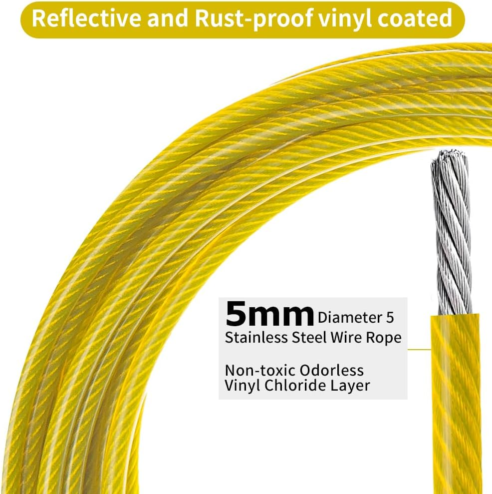 15Ft Tie Out Cable for Dogs up to 350 Pounds Dog Leads for Yard- and Camping No Tangle Rust Proof Training Dog Cable Can Use to Dog Chain for Yard Dogtie Out Cable Ample Length for Freedom