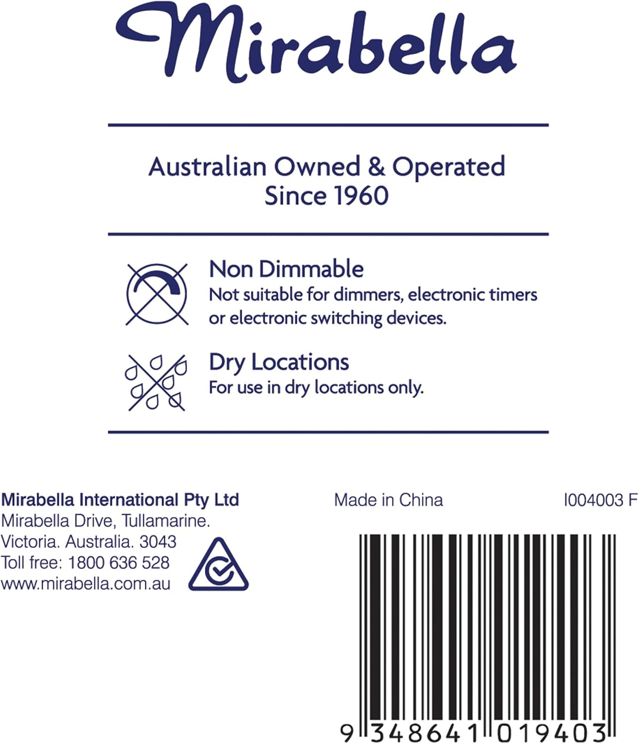 Mirabella LED 2PK GLS BC 9W 806Lum 2700K Warm White