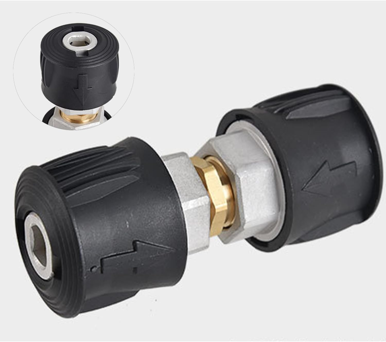 High Pressure Quick-Fitting Replacement for Gun and Power Washer, Quick Coupling Hoses Pressure Washer Hose Connector Adapter, M22 14Mm Female Fitting image number 5