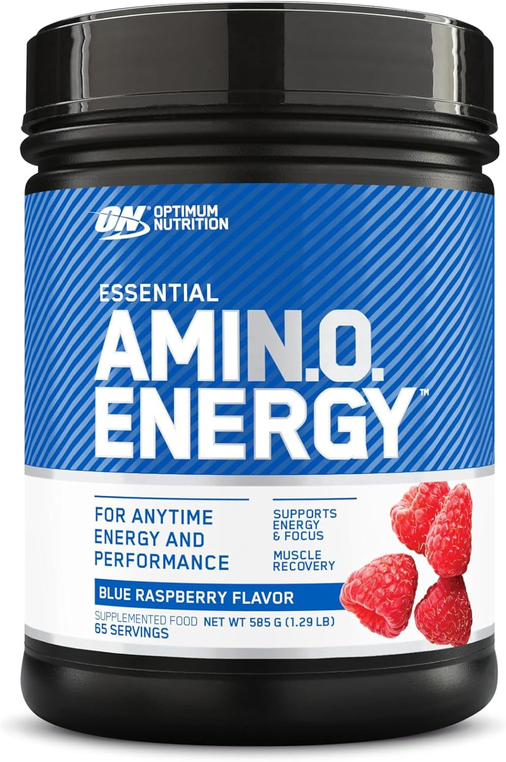 OPTIMUM NUTRITION Amino Energy Powder, Blue Raspberry, 585G 65 Servings