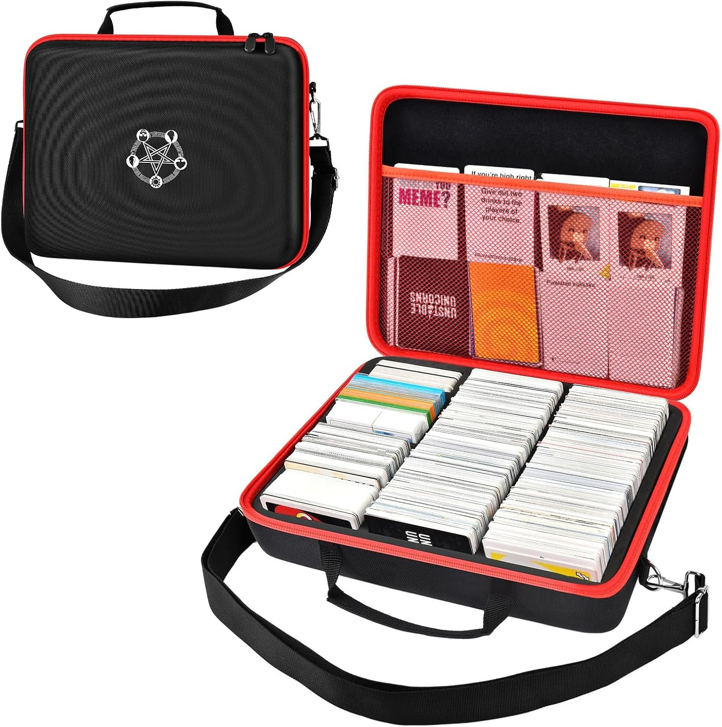 2000+ Card Game Case Holder Fits Main Game and All Expansions, C.A.H/Magic/Cards Deck Box Compatible with Cards against Humanity/Magic the Gathering Board Game Cards/Yugioh & More