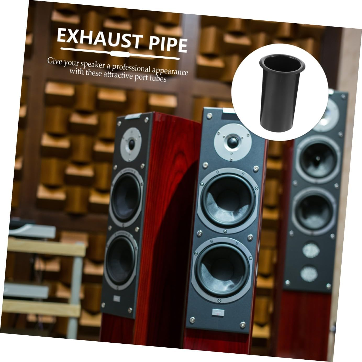 LRXIYODE 5 PCS Plastic Subwoofer Port Tubes for Speaker Bass Reflex Woofer Box Air Outlet Wear-Resistant Speaker Accessories for Enhanced Sound Quality image number 2