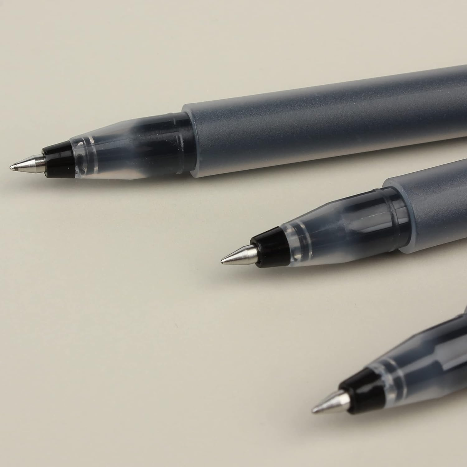 10 Pcs 0.5Mm Black Smooth Gel Fineliner Rollerball Pens Extra Large Ink Capacity Fine Ball Point Black Ink Use for School Office Writing Drawing Sketching image number 6