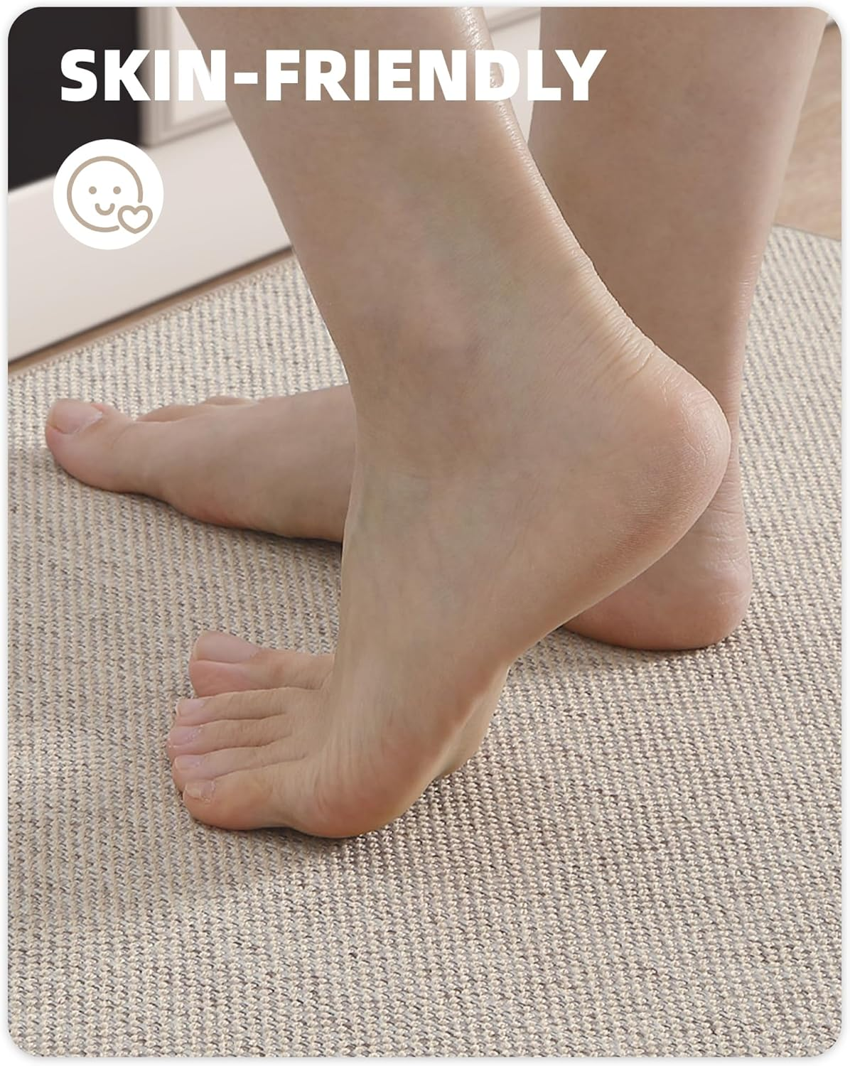 Color&Geometry Kitchen Rugs and Mats Non Slip Washable, Absorbent Kitchen Mats Kitchen Runner Rug Easy to Clean Kitchen Floor Mats for in Front of Sink, Laundry Room, Hallway, 17"X47"+17"X95", Khaki image number 5