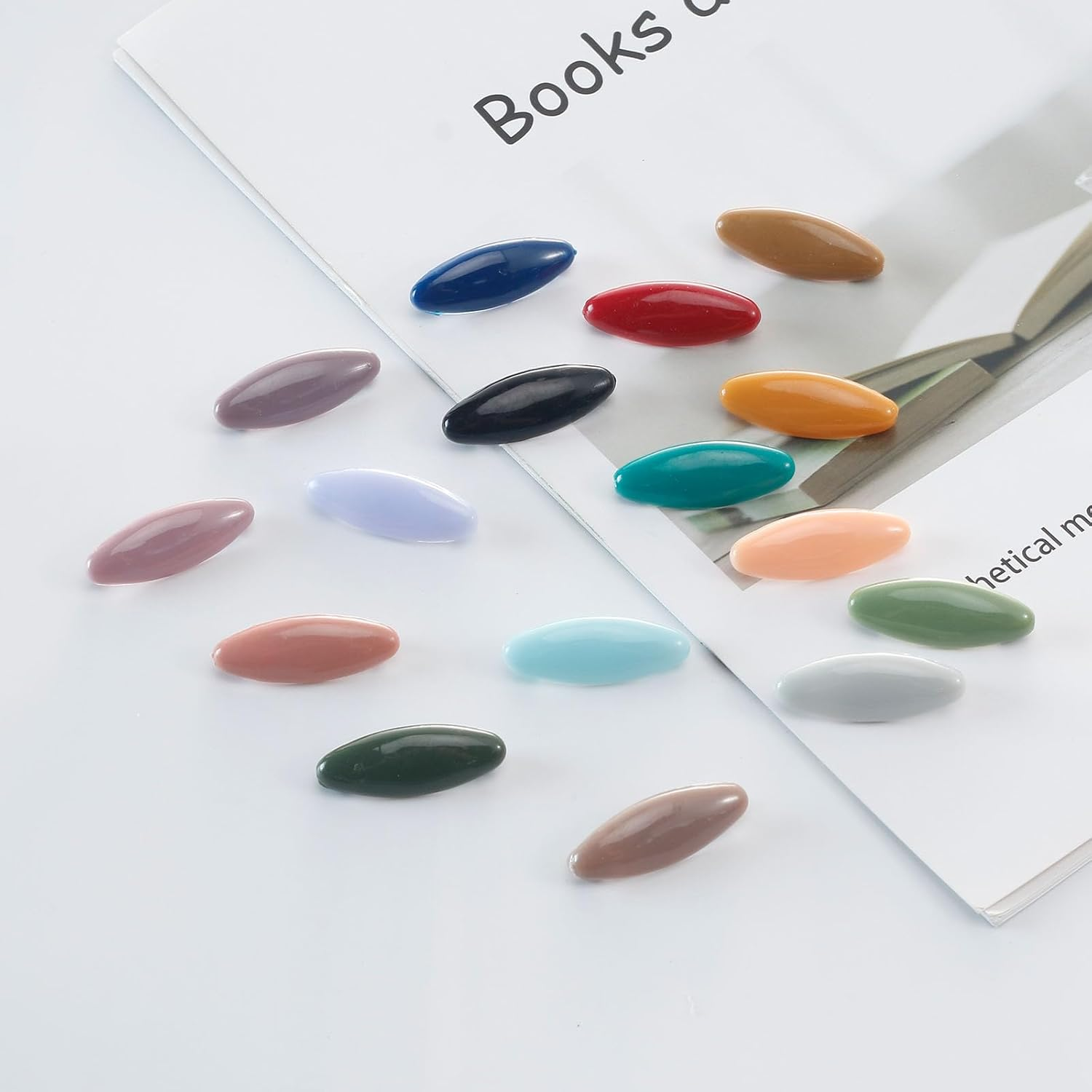 32 PCS Scarf Safety Pins Small Scarves Safety Pins Scarf Clips, Hijab Pins for Women Muslim Colorful Plastic Brooches, Headscarf Pins (Colorful) image number 3