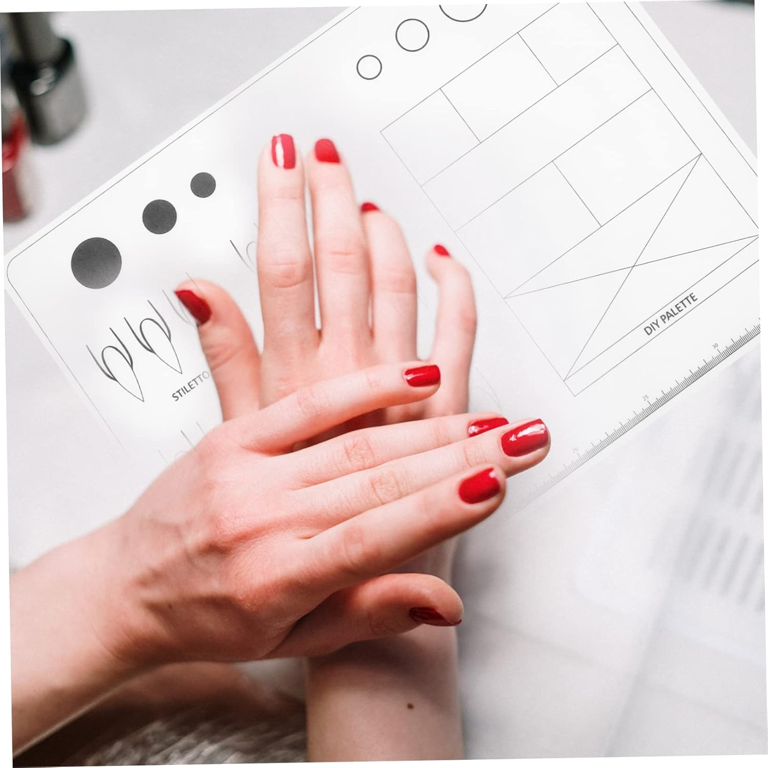 HEATSHAKING Acrylic Manicure Mat Silicone for Hand Cushion French Tip Nails Absorbent Mats for Girlsfriends image number 5