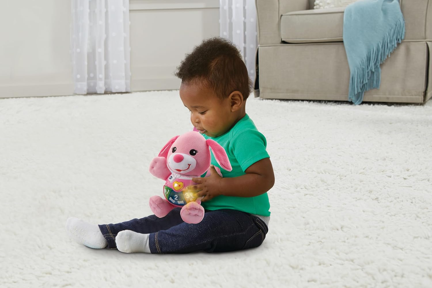 Vtech Little Singing Puppy - Interactive Activity Plush - 502353 - Pink image number 2