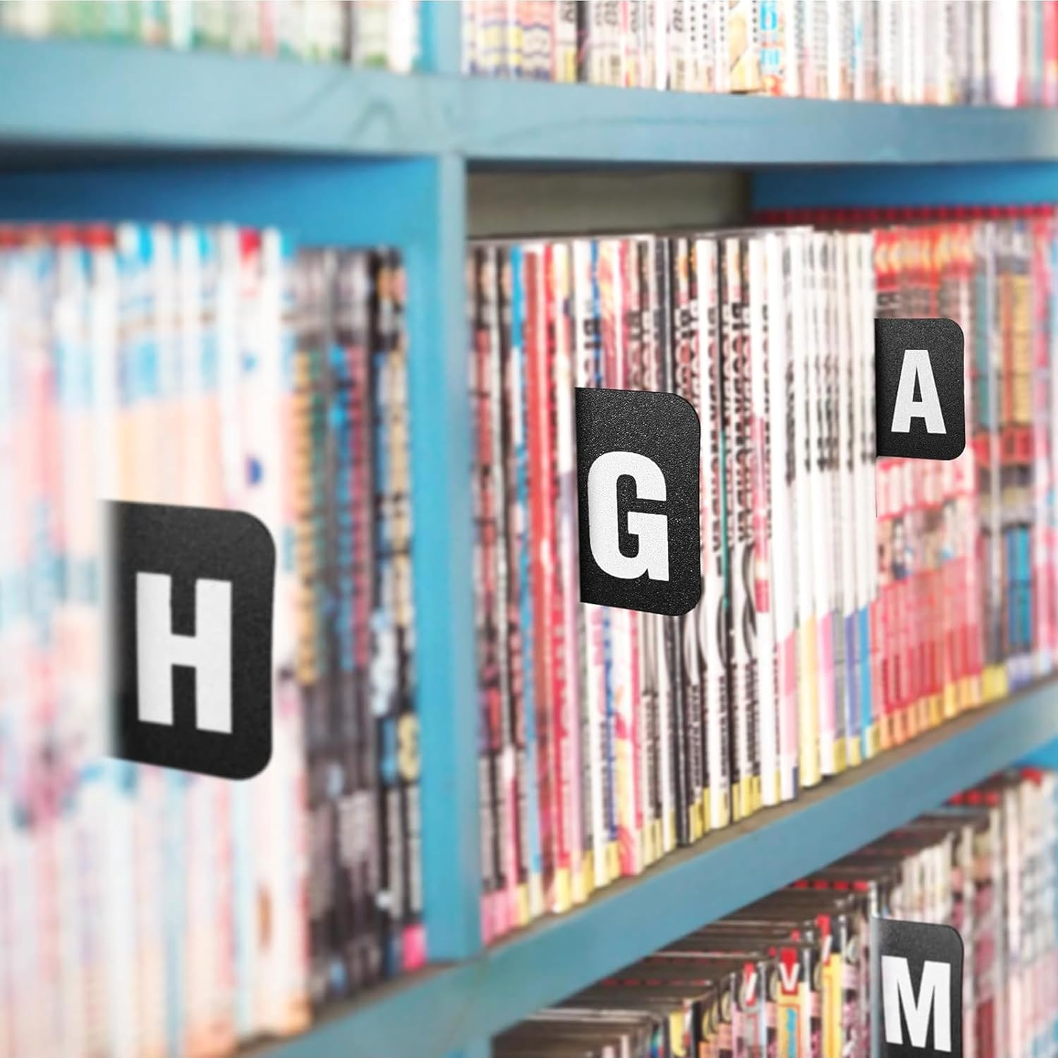 26 Pcs Vinyl Record Dividers, A-Z Black Storage Dividers Kit,Record Holder Organizer Guides,Alphabetical Record Alphabet Separator Alphabetize Organizer for Album CD DVD Media Book Shelf Storage image number 4