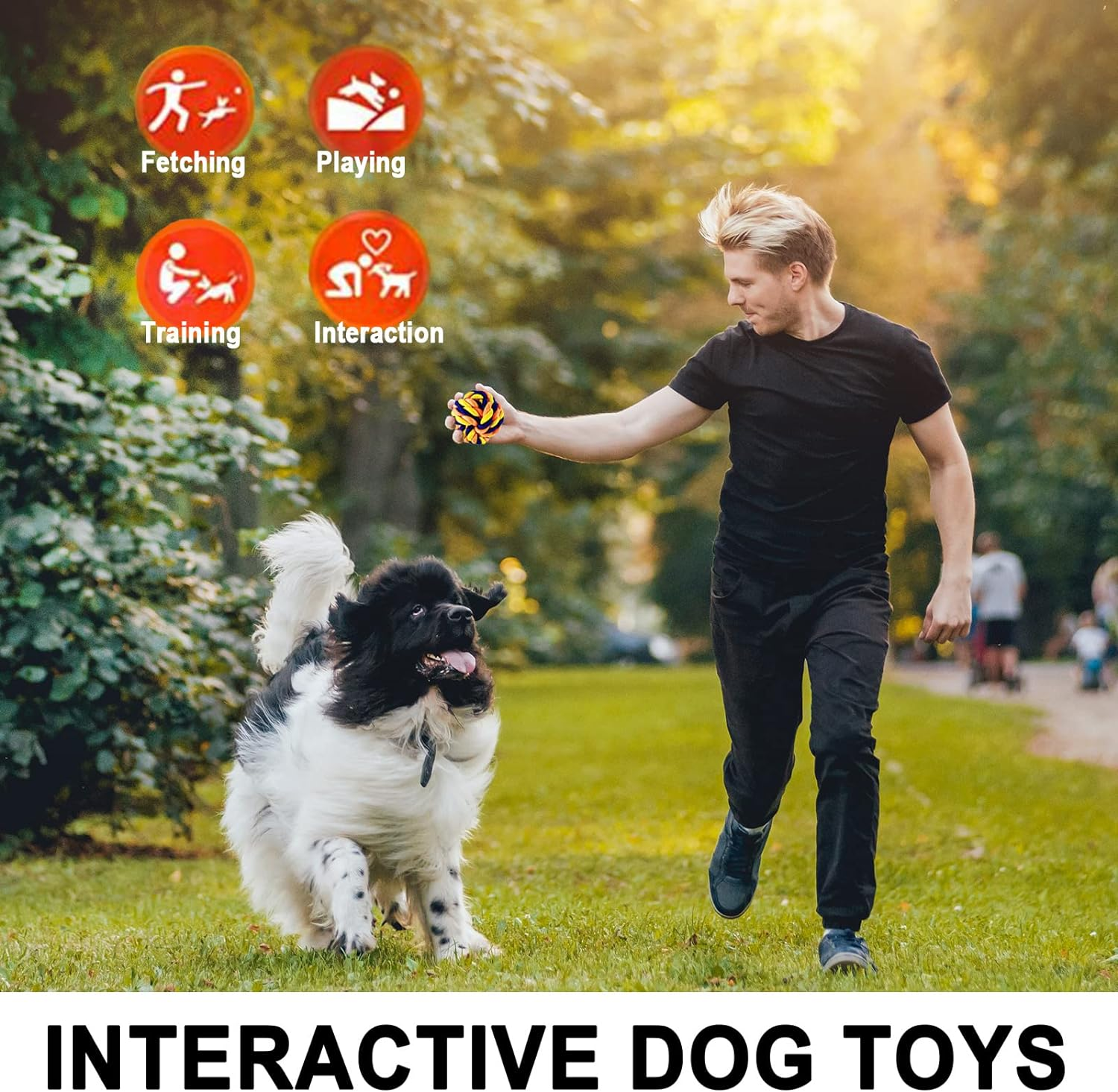 Tough Dog Chew Toys for Aggressive Chewers, 6 Pack Durable Dog Balls & Dental Cotton Dog Rope Toys for Medium Large Breeds, Puppy Teething & Interactive Enrichment Toys image number 3