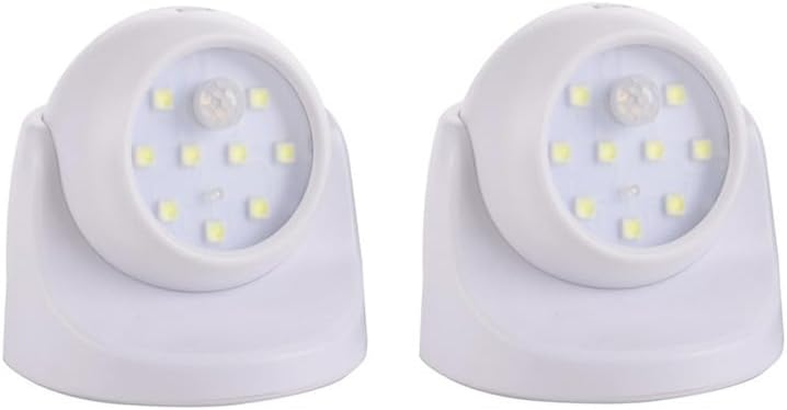 Motion Sensor Light Indoor 6000K Cool White, Energy-Saving, Auto On/Off&mdash;For Walls, Yards, Porches&mdash;Ideal for Homeowners, Renters&mdash;Fits Battery Operated Outdoor Lights (2-Pack, Black & White) image number 3