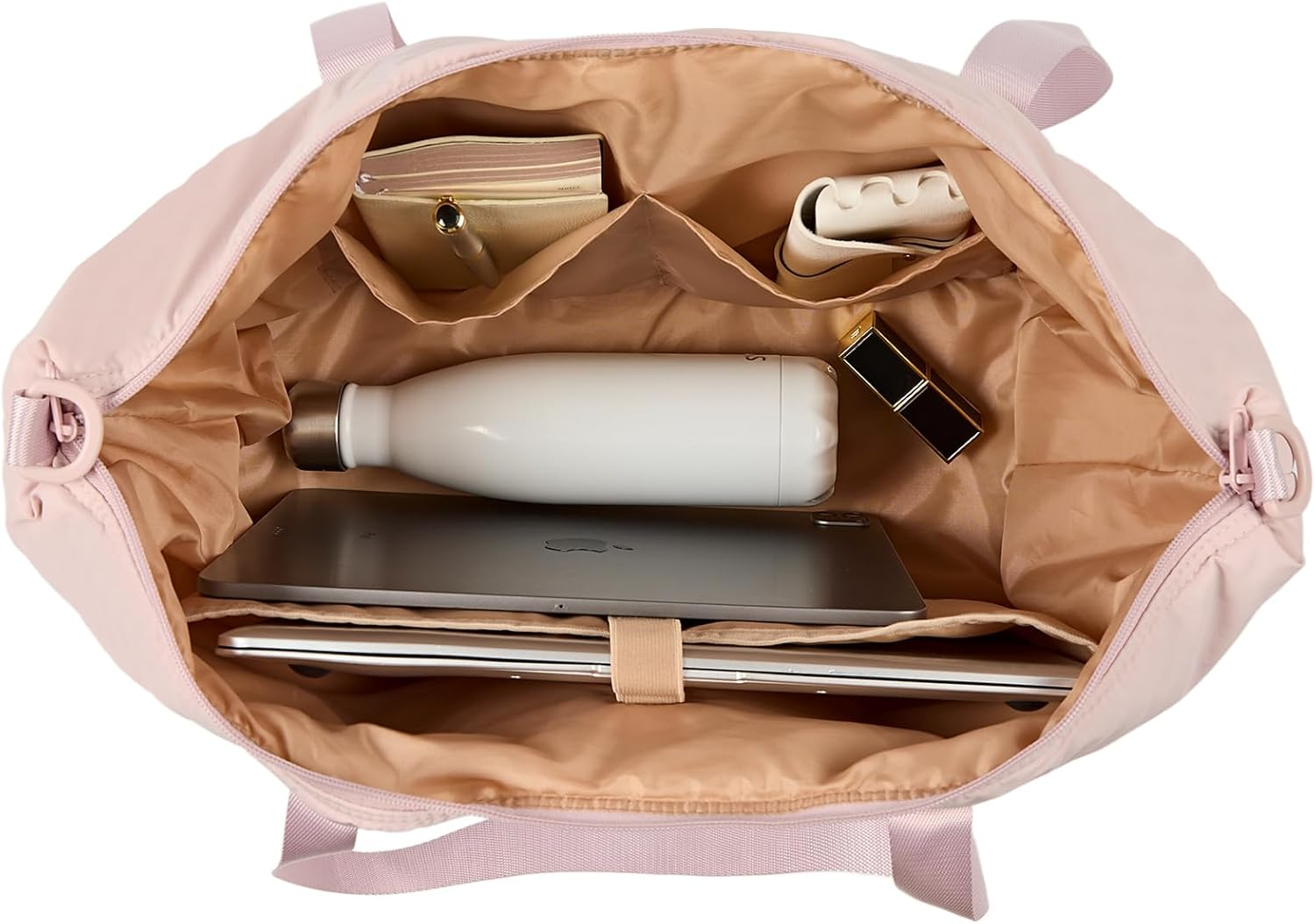 NISHEL Double-Layer Weekender Bags for Women, Personal Item Duffle Bag with Shoes Compartment, Large Capacity Travel Bag, Overnight Luggage Bag with Pocket, Pink image number 3