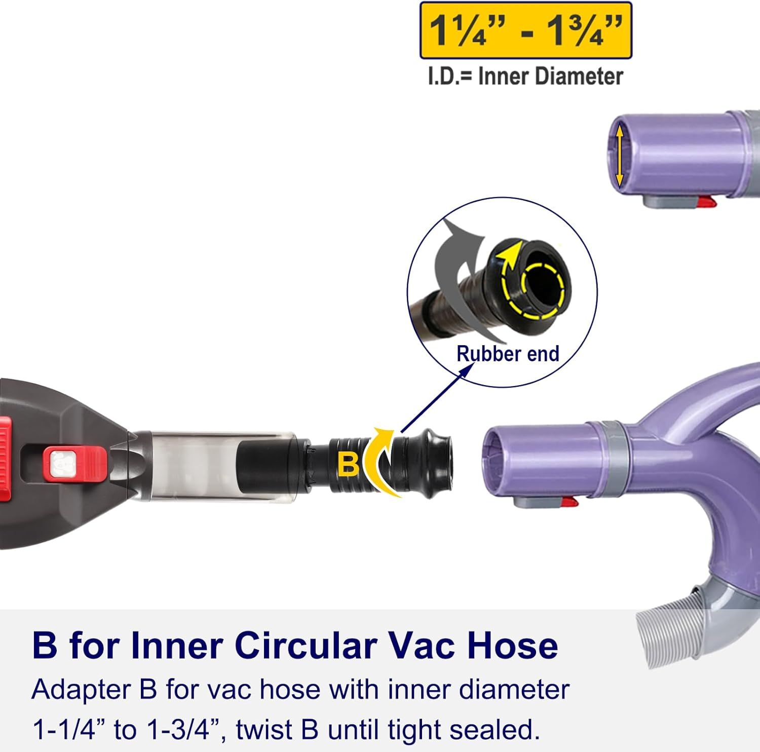 Portek Dog Brush Vacuum Attachment, Shedding Grooming Tool Pet Hair Undercoat Remover, Ideal for Puppy Cat Loose Fur, Groom Comb as Deshedding Groomer, Extension Hose Adapters Fit Most Cleaners Gray