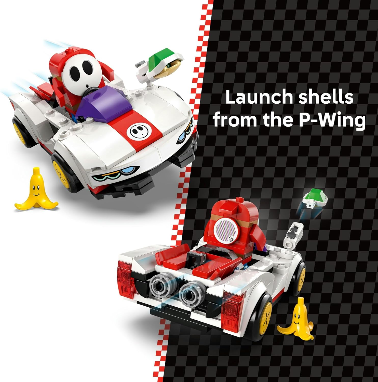 LEGO&reg; Super Mario&trade;: Mario Kart&trade; &ndash; Shy Guy & P-Wing 72045 Toy Building Set, Fun Birthday Toy Idea for Boys, Girls and Any Gamers Aged 7 Years Old and Over, Nintendo&reg; Character Playset image number 2