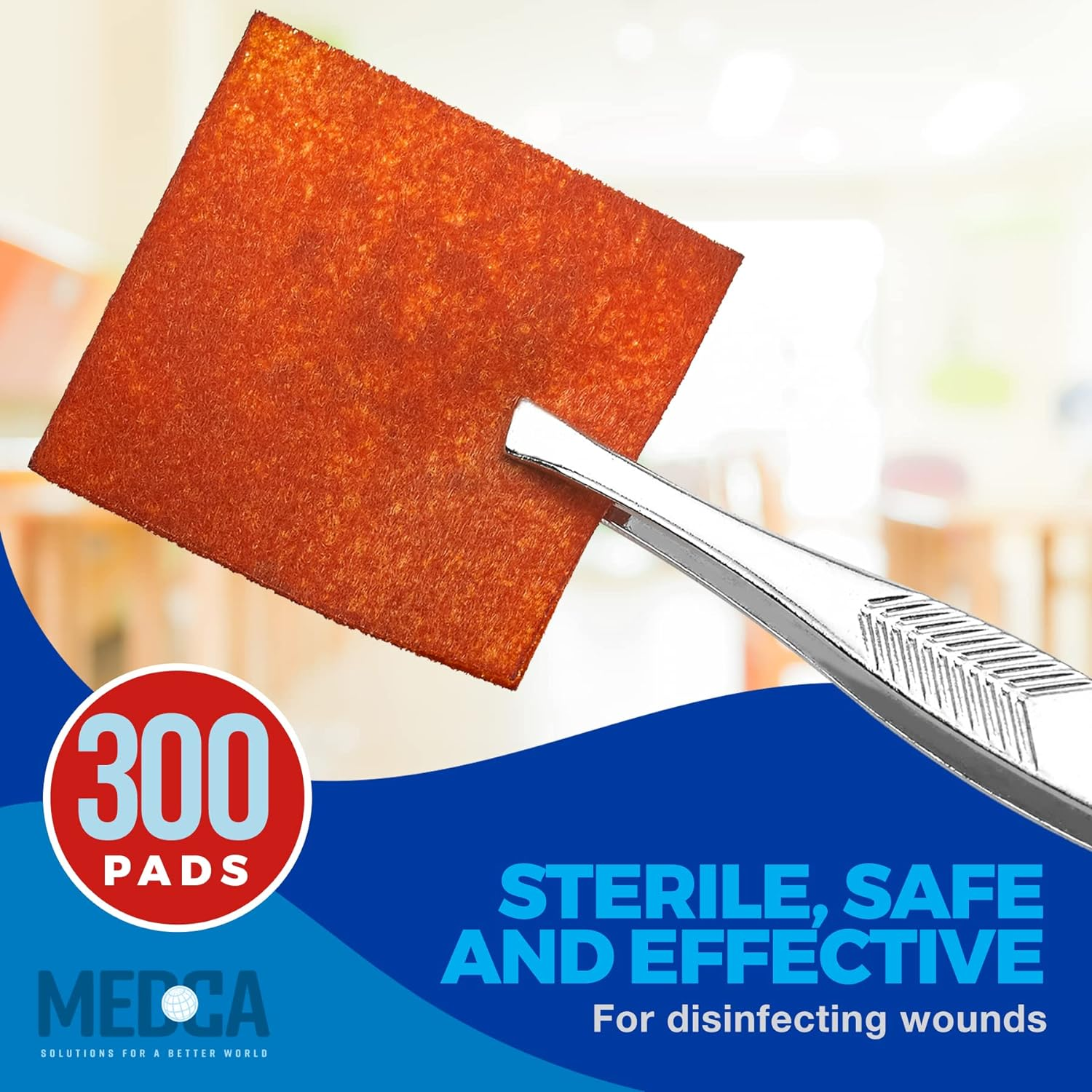 Iodine Prep Pads - (Box of 300 Count) Iodine Prep Solution Pads, 10% Povidone Iodine Swabs for Individual Disposable Cotton First Aid image number 2