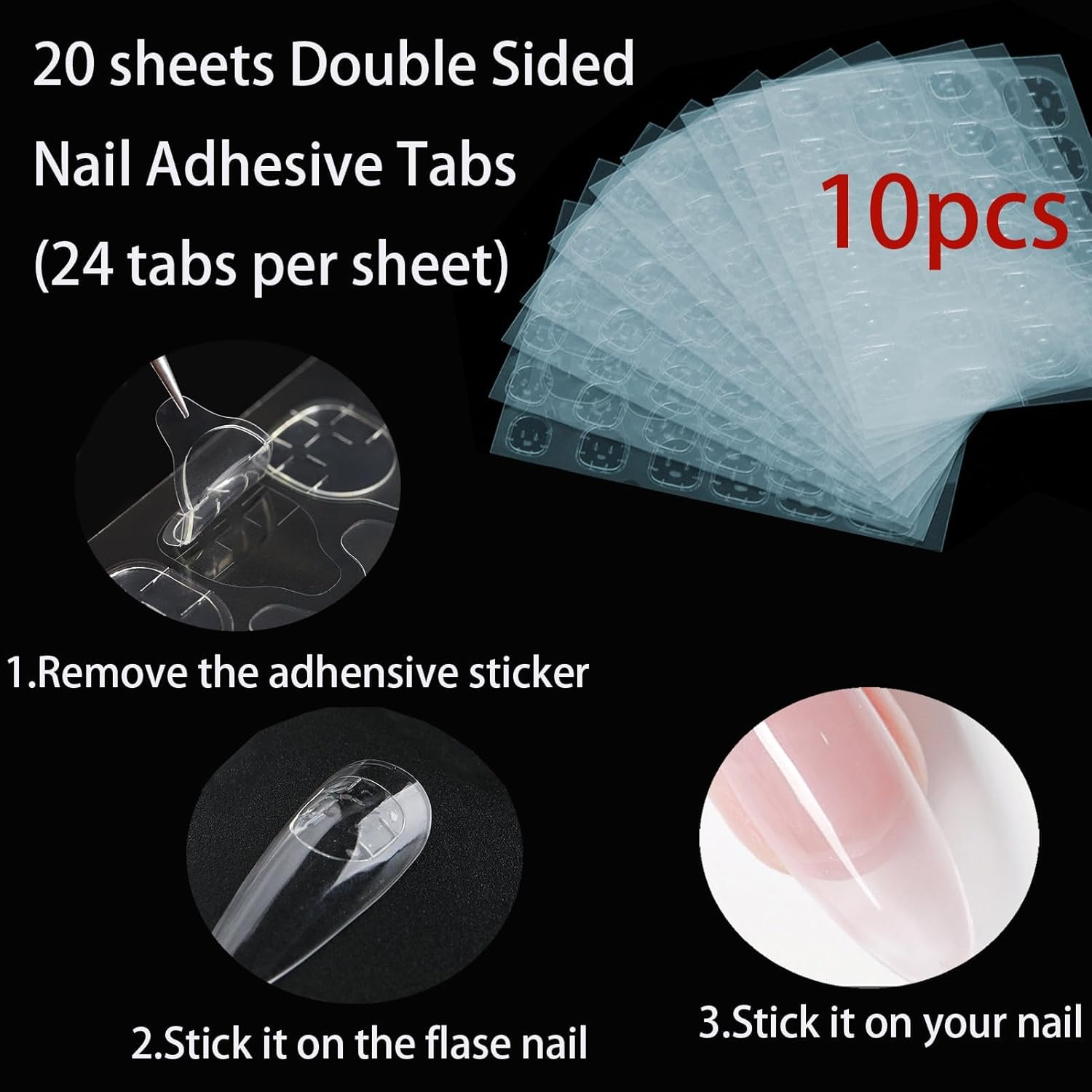 Merhamery Large Compact Transparent Press-On Nail Storage Box (12 * 9 * 0.8 Inch) - 600 Pieces Capacity - Press-On Nail Organizer & Display Storage Box