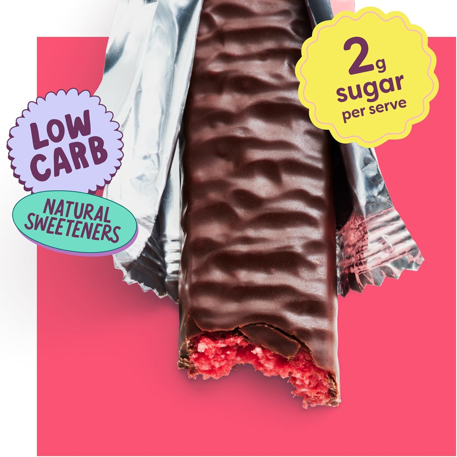 Noshu 85% Less Sugar Dark Choc Cherry & Coconut Bar (12 X 42G Bars) image number 4