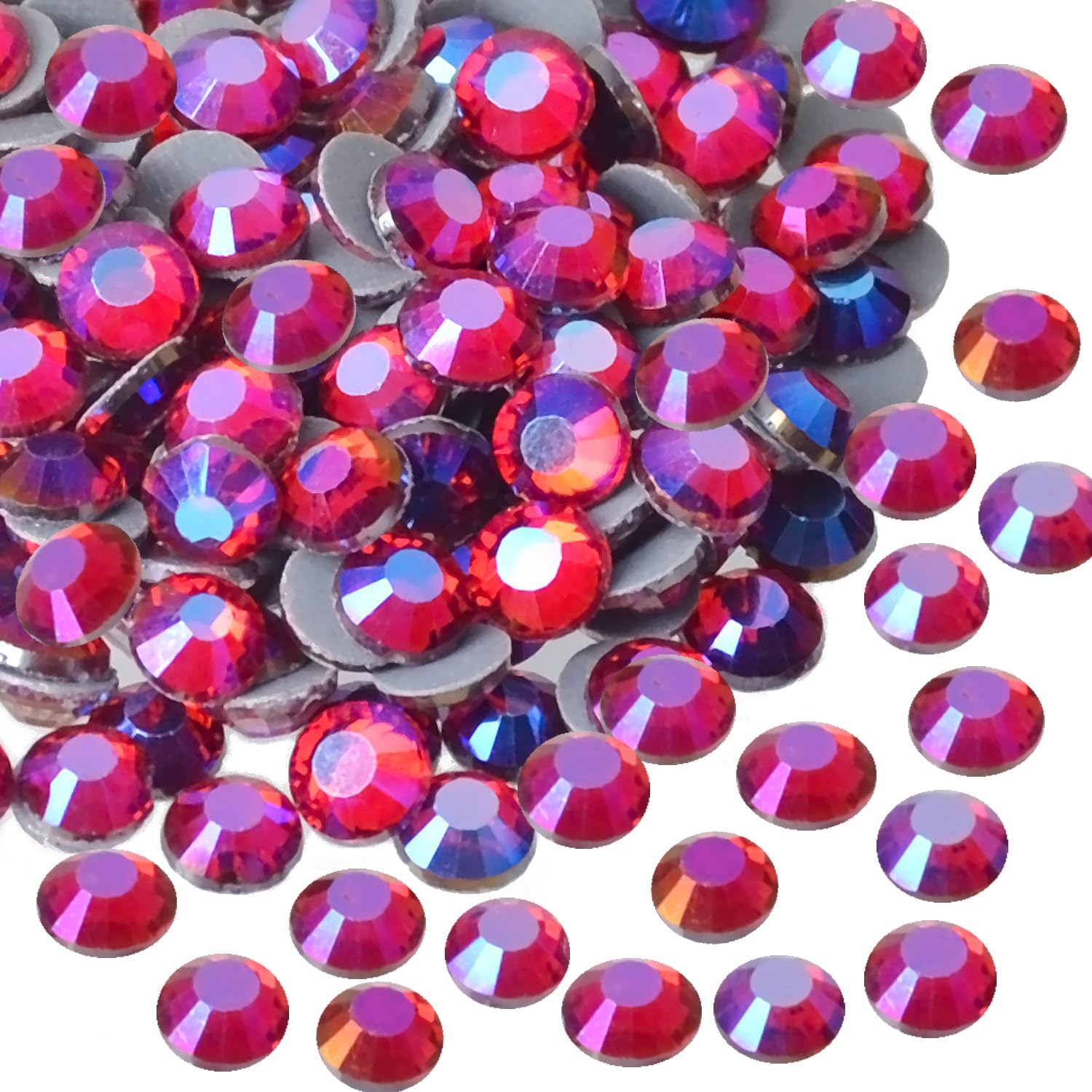 2000 Pcs FYGEM Hot Fix Iron Rhinestones DIY Jewelry Making with Picking Pen (Sapphire AB, SS16)