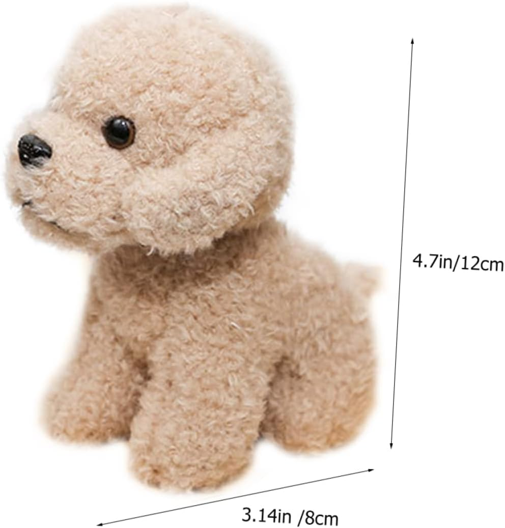 HAWILLOSCH Key Chain Plush Dog Pendant Keyrings Plush Bag Pendant Plush Dog Keychains Lovely Stuffed Dog Puppy Dog Keyring Stuffed Dog Keychains Puppy Bag Brown Pp Cotton image number 3