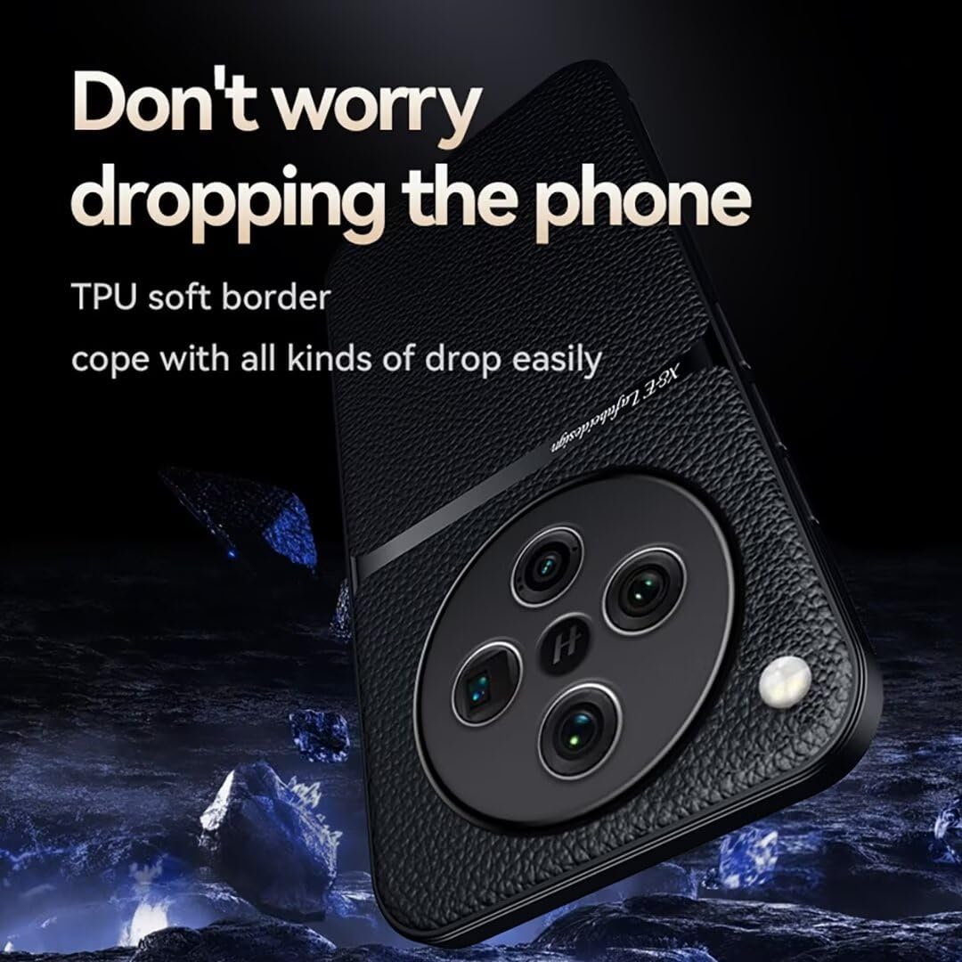 COMAKU Case for Oppo Find X8 Pro 5G, Premium Leather TPU Silicone Hybrid Texture Is Non-Slip and Shockproof Phone Case Cover - Dark Blue image number 5