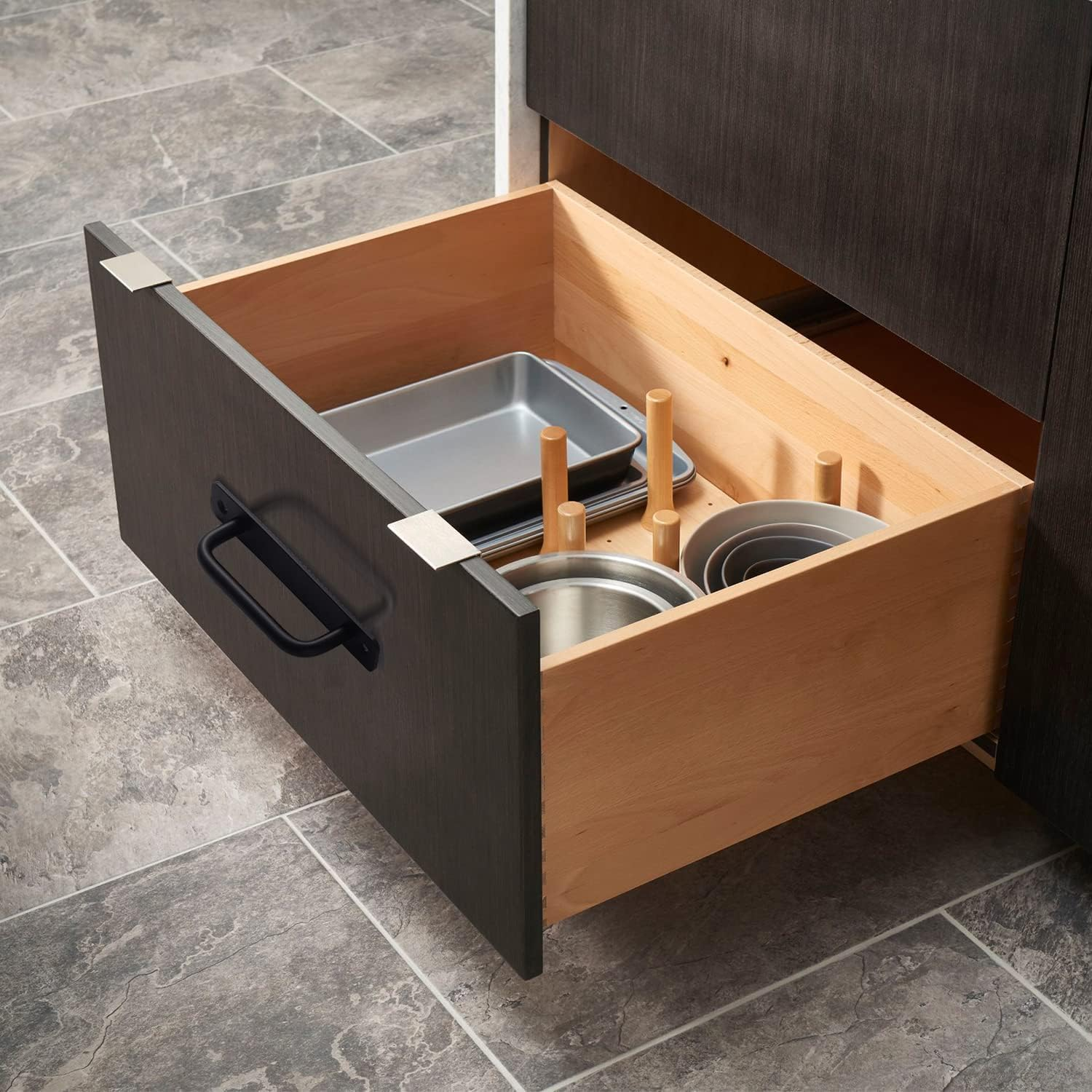 Westablize 12 Pack 5 Inch 128 Mm Matte Black Cabinet Handles Aluminum Drawer Pulls Sliding Door Pulls image number 3