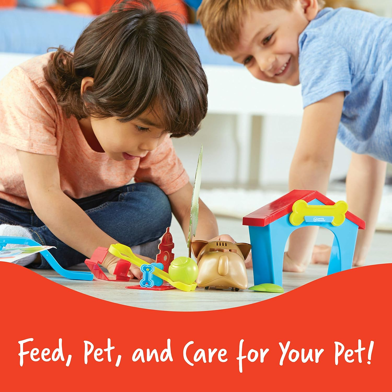 Learning Resources Coding Critters Ranger & Zip, Screen-Free Early Coding Toy for Kids, Interactive STEM Coding Pet, 22 Piece Set, Ages 4+ image number 2