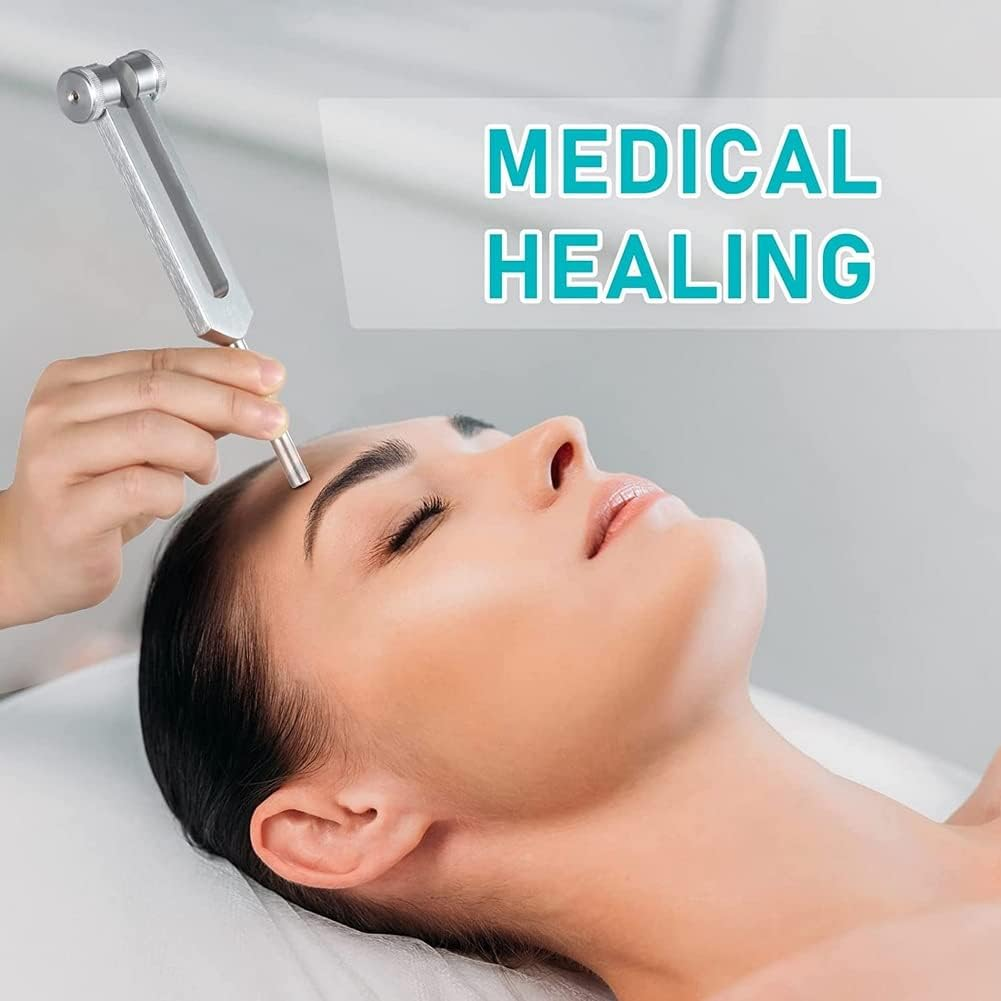 Zicojia (128Hz, 256Hz, 512Hz) Tuning Fork Set, Tuning Forks with Reflex Hammer for Chakra/Healing/Sound Therapy/Repair image number 6