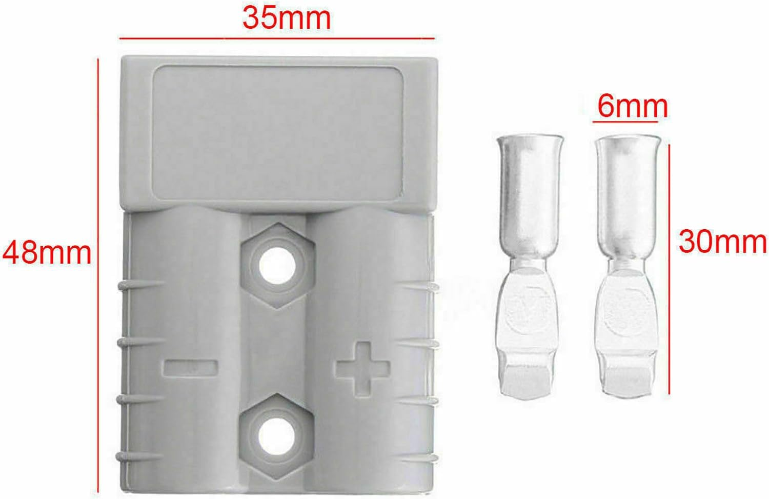 10Pcs Anderson Style Plug Connectors 50 AMP 12-24V 6AWG DC Power SP image number 1