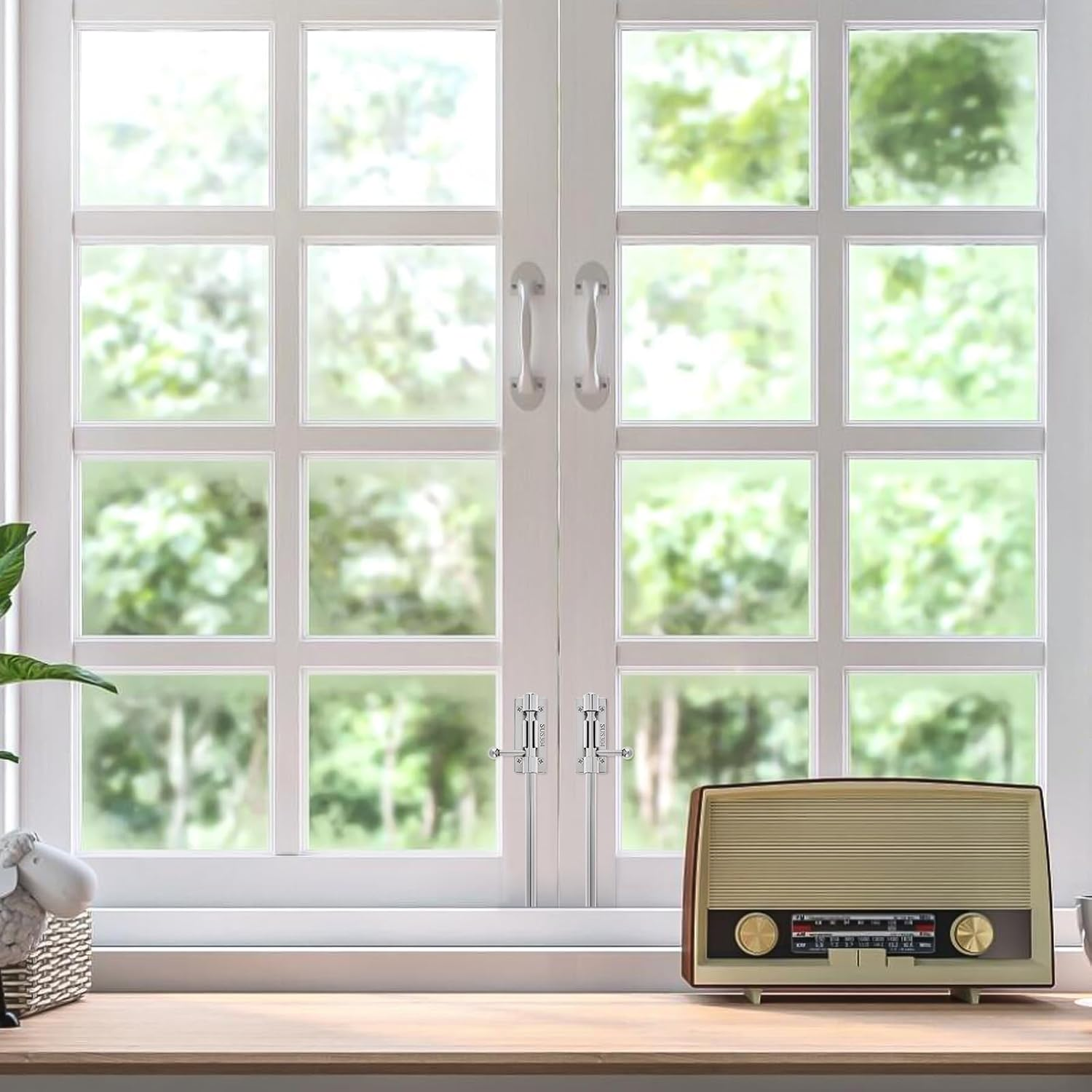 Slide Bolt Gate Latch, 2 Pack 10 Inch 304 Stainless Steel Barrel Bolt Latch with 8 Mm Padlock Hole, 10 Mm Bolt Heavy Duty Silver Sliding Latch Lock image number 2