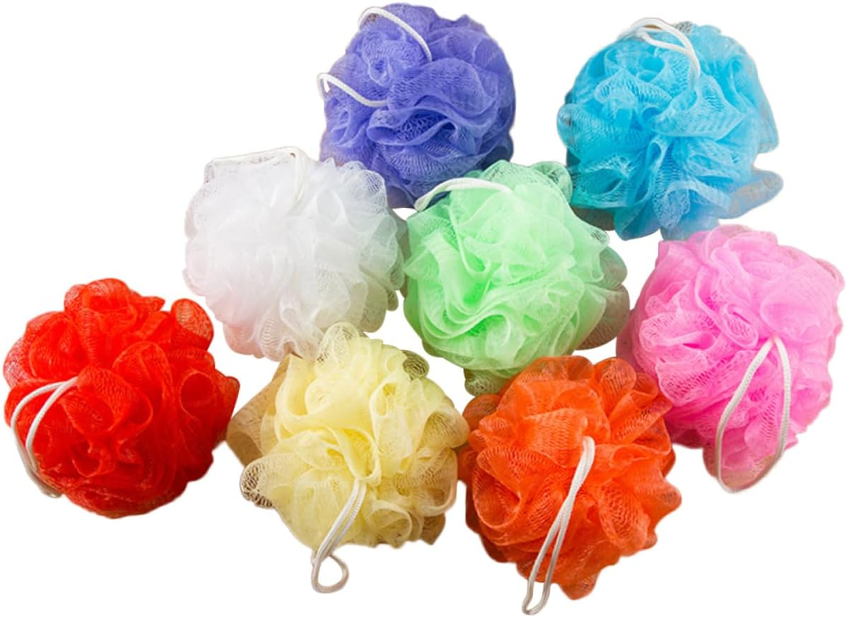 LALADEFIEE 16Pcs Mixed Balls Power Scrubbers Soft Loofah Sponges for Shower Body Scrubbing image number 3