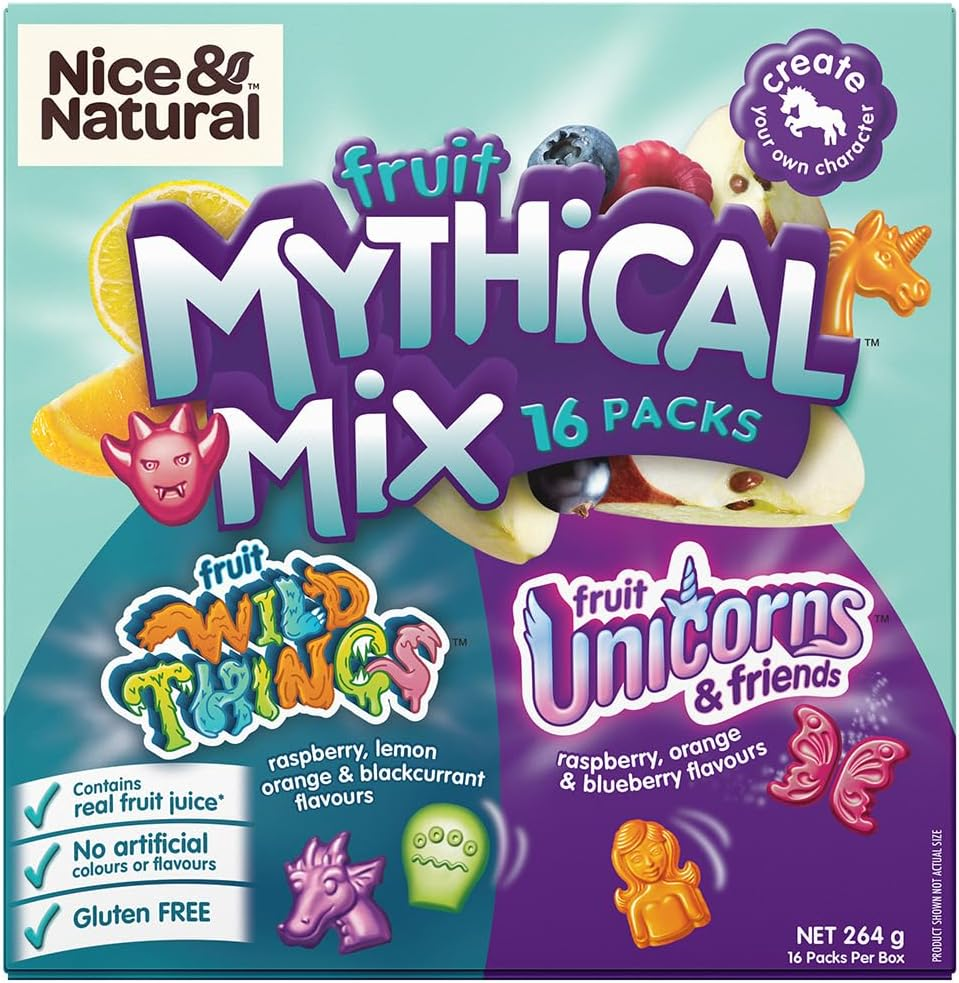 Nice & Natural Fruit Mythical Mix Lollies 264 G (Pack of 32) image number 1