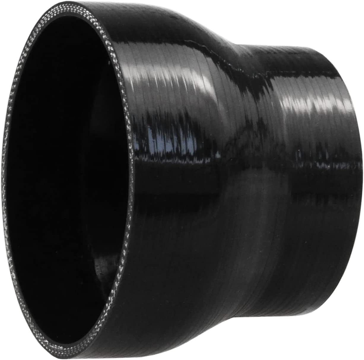 Ucreative 4-Ply Straight Coupler Silicone Hose ID 2.0 Inch to 2.5 Inch (51Mm to 63Mm) Black image number 1