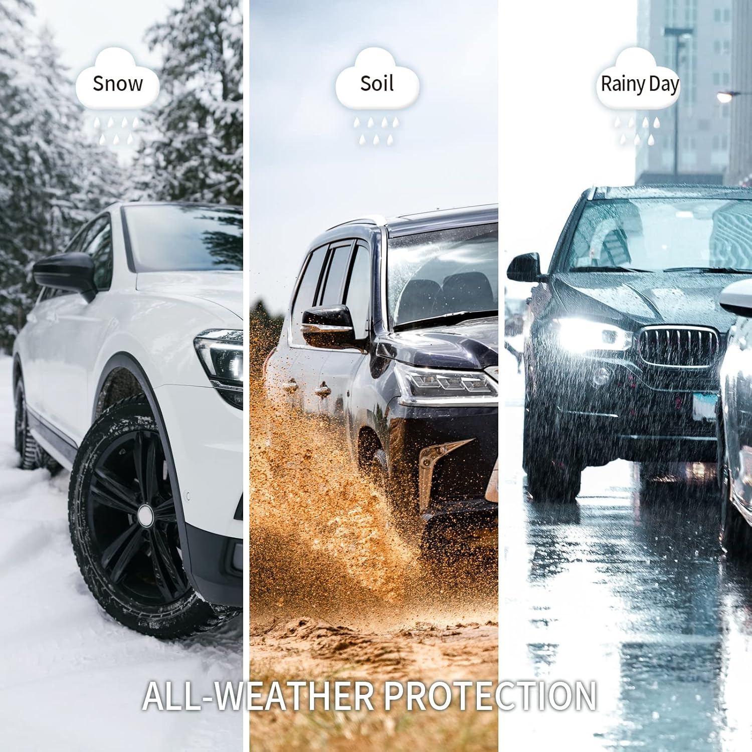 All Weather Floor Mats & Cargo Liner Compatible for 1997-2006 Jeep Wrangler TL/LJ Accessories (For1997-2006 Jeep Wrangler TJ/LJ) - For 1997-2006 Jeep Wrangler Tj/Lj image number 6