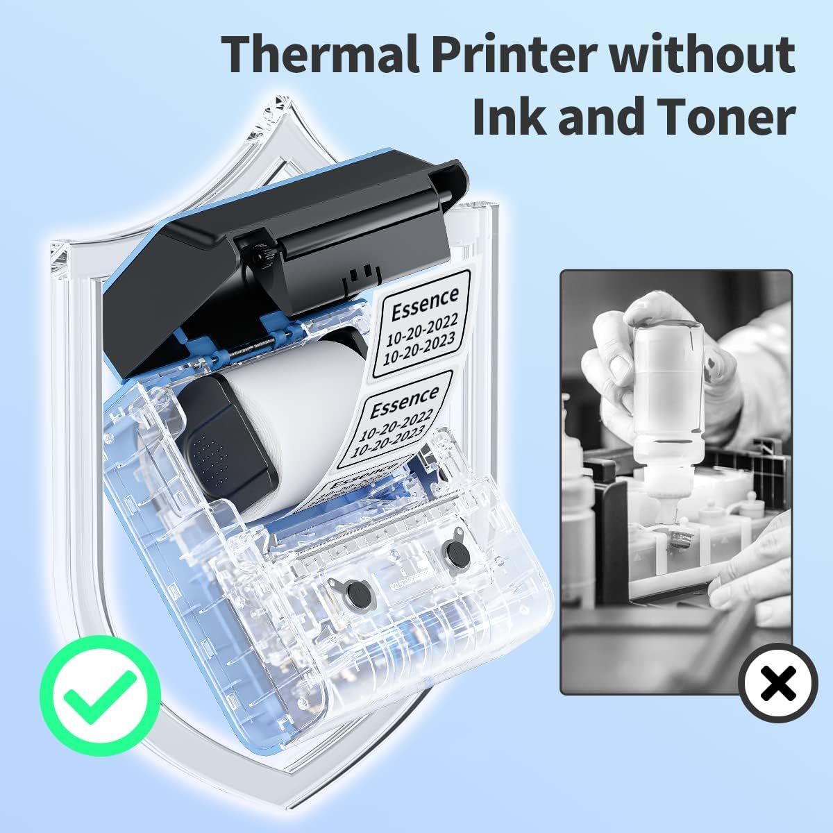 Phomemo Label Maker- M221 Barcode Label Printer 3 Inch Bluetooth Label Maker Machine for Barcode, Address, Logo, Mailing, Stickers, Small Business, Office & Small Business, Compatible with Phones&Pc image number 3